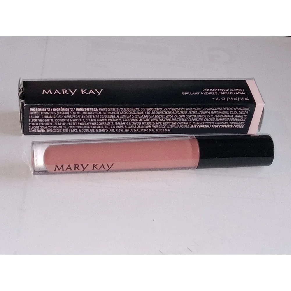 NIB Mary Kay Unlimited Lip Gloss ** Nude Blush ** Full Size